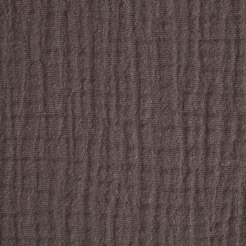 Musselin Double Gauze uni braun taupe